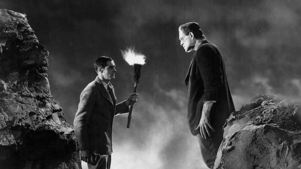 Frankenstein 1931 Colin Clive and Boris Karloff screenplay hero