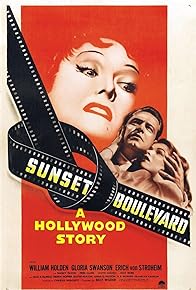 Sunset Boulevard small movie poster with William Holden and Gloria Swanson.
