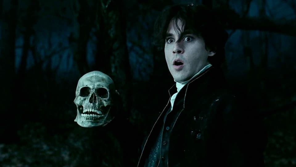 Sleepy Hollow screenplay feature image with Johnny Depp.