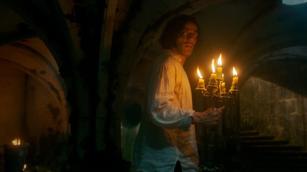 Image from the 2025 movie Frankenstein.