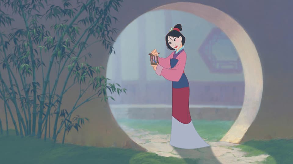 Still image from the movie 'Mulan', representing the screenplay.