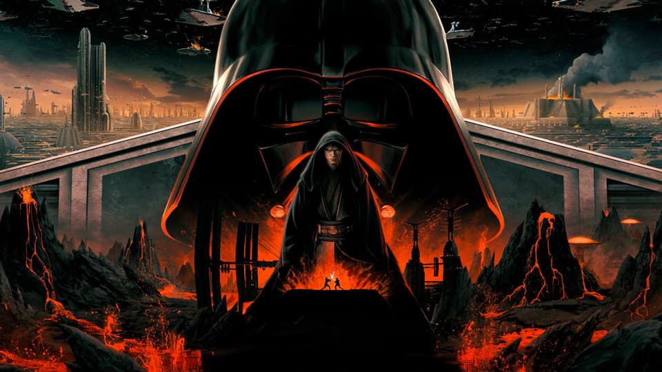 Still image from the 'Star Wars: Episode III - Revenge of the Sith' movie, representing the screenplay.
