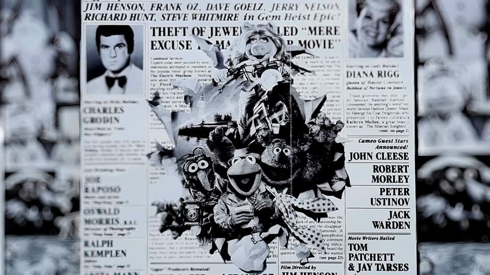 Still image from the 1981 movie 'The Great Muppet Caper' representing the screenplay.