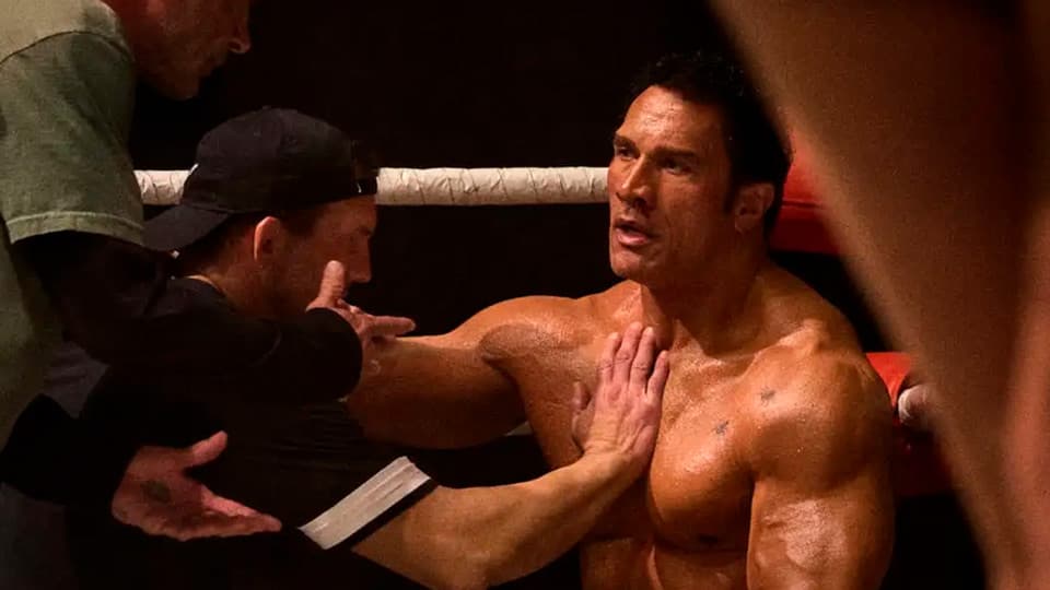 Still image from the 2025 film The Smashing Machine.