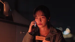 Still image from season 2, episode 2, of the Netflix series Squid Game, representing the transcript 'Halloween Party'.