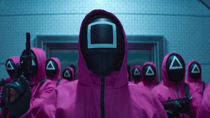 Still image from season 2, episode 7, of the Netflix series Squid Game, representing the transcript 'Friend or Foe'.
