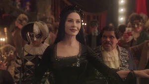 Still image from season 2, episode 7, of the Netflix series Wednesday, representing the transcript 'Woe Me the Money'.