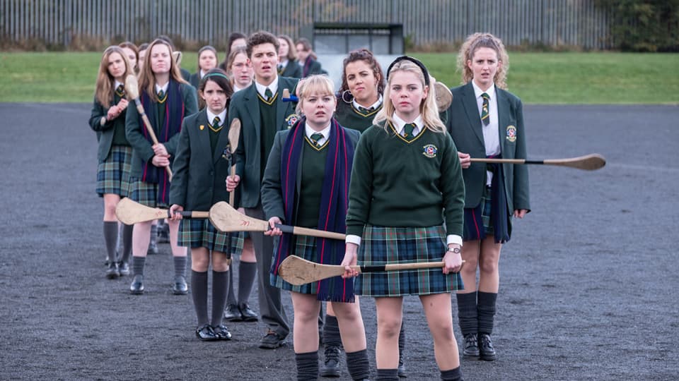 Still image from the British comedy series Derry Girls season 2.