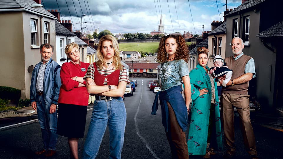 Still image from the British comedy series Derry Girls season 3.
