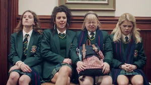 Image from the TV series Derry Girls, season 1 episode 1.