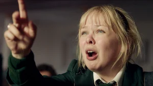 Image from the TV series Derry Girls, season 1 episode 3.
