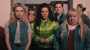 Image from the TV series Derry Girls, season 3 episode 1.